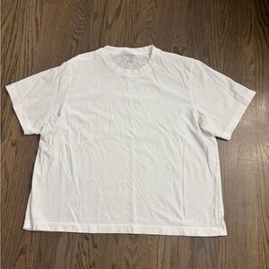 American Eagle Women’s White Short Sleeve Boxy Fit Crewneck Tee